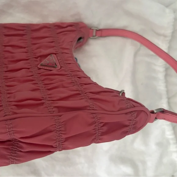 Prada Hobo Tessuto Gaufre with Saffiano - Picture 10 of 10